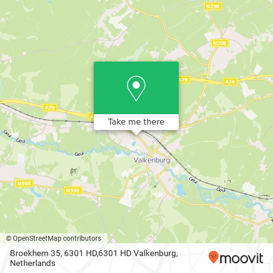 Broekhem 35, 6301 HD,6301 HD Valkenburg map