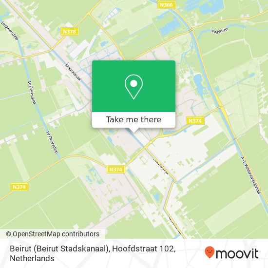 Beirut (Beirut Stadskanaal), Hoofdstraat 102 map