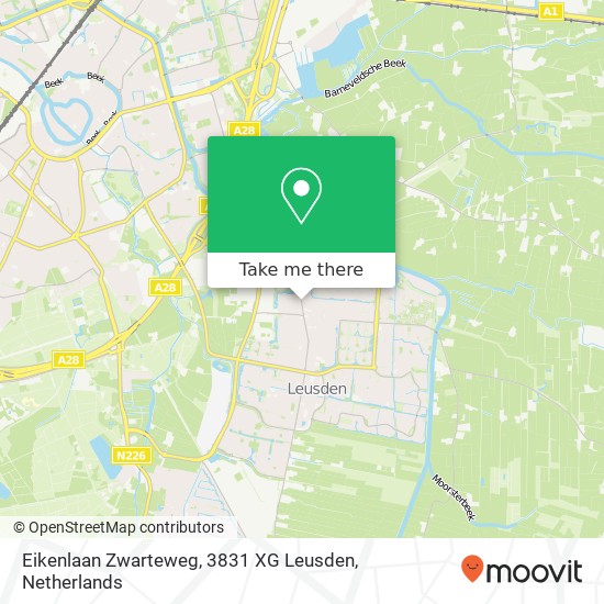 Eikenlaan Zwarteweg, 3831 XG Leusden map