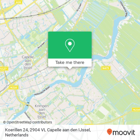 Koerillen 24, 2904 VL Capelle aan den IJssel Karte