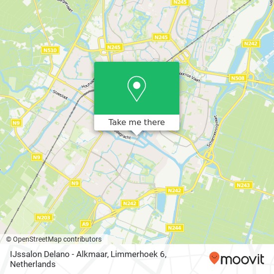 IJssalon Delano - Alkmaar, Limmerhoek 6 Karte