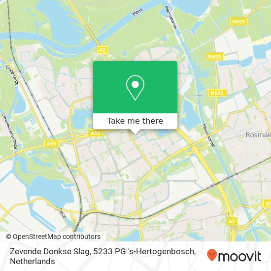 Zevende Donkse Slag, 5233 PG 's-Hertogenbosch map