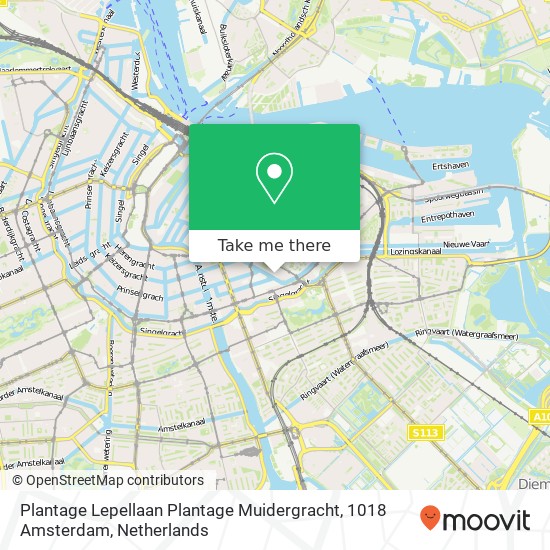 Plantage Lepellaan Plantage Muidergracht, 1018 Amsterdam map