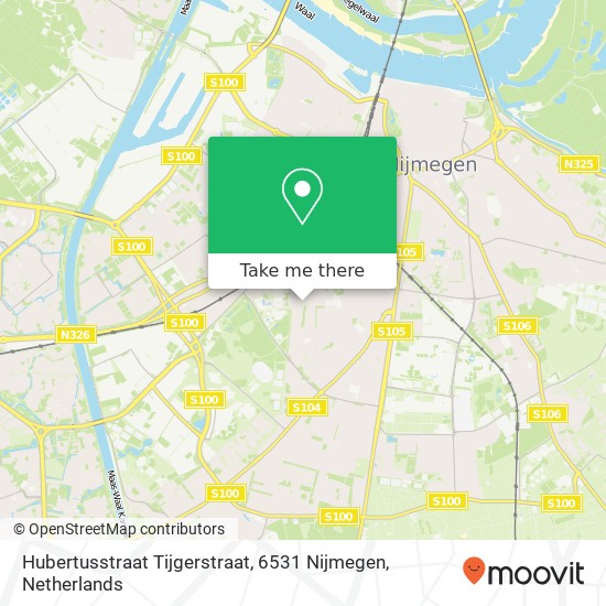 Hubertusstraat Tijgerstraat, 6531 Nijmegen map