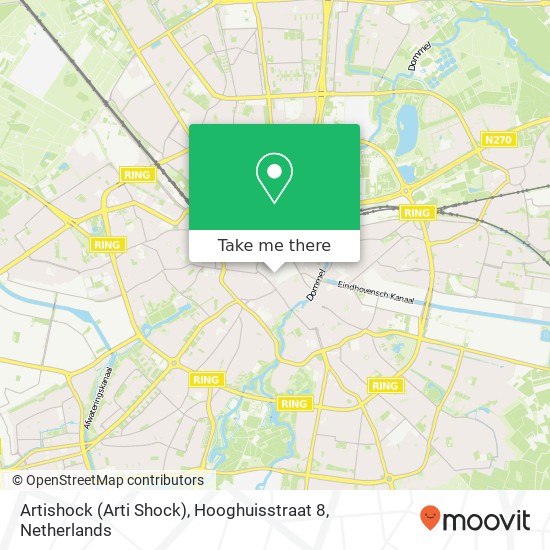 Artishock (Arti Shock), Hooghuisstraat 8 map