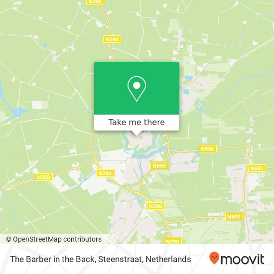 The Barber in the Back, Steenstraat map