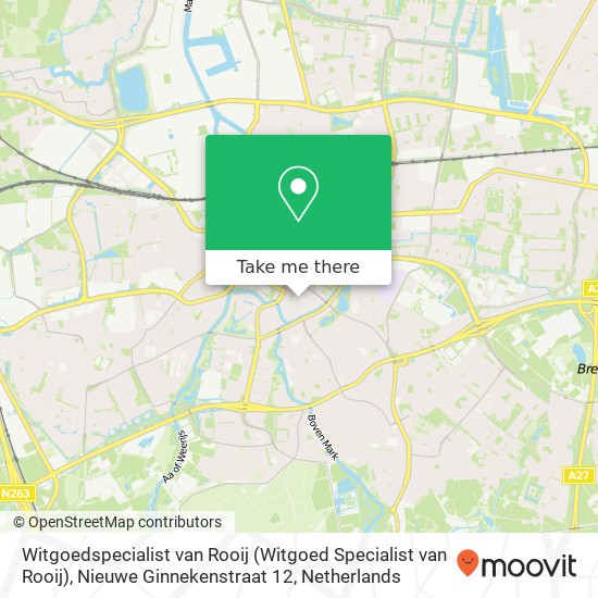 Witgoedspecialist van Rooij (Witgoed Specialist van Rooij), Nieuwe Ginnekenstraat 12 map