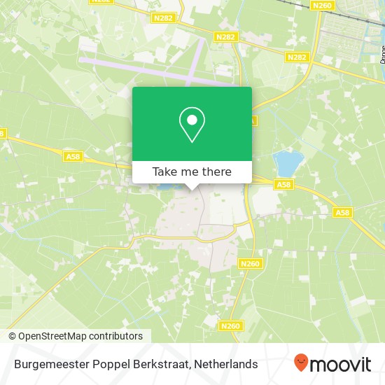Burgemeester Poppel Berkstraat map
