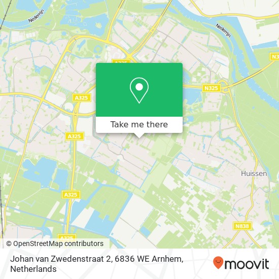 Johan van Zwedenstraat 2, 6836 WE Arnhem Karte