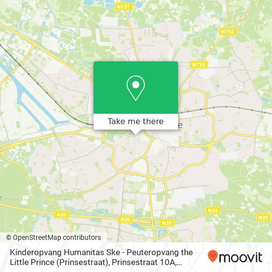 Kinderopvang Humanitas Ske - Peuteropvang the Little Prince (Prinsestraat), Prinsestraat 10A map
