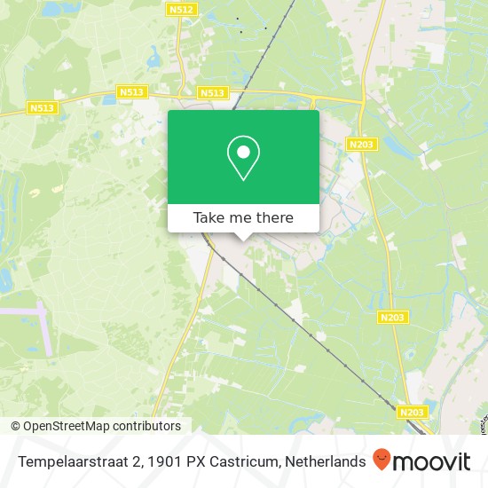 Tempelaarstraat 2, 1901 PX Castricum map