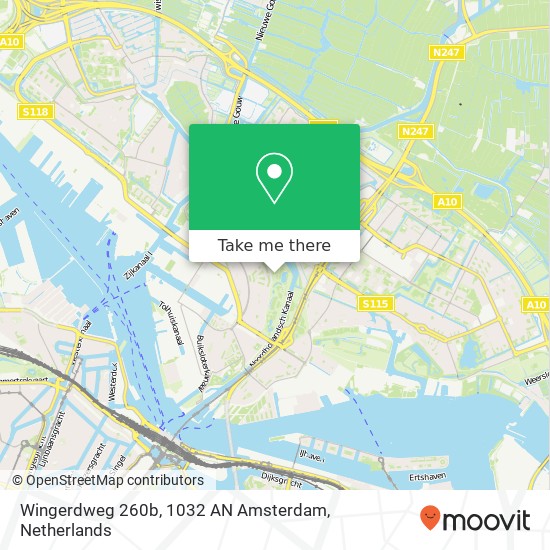 Wingerdweg 260b, 1032 AN Amsterdam Karte