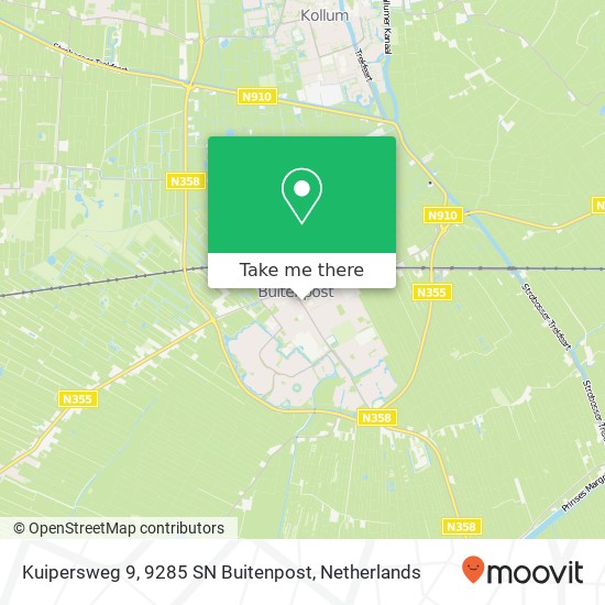 Kuipersweg 9, 9285 SN Buitenpost map