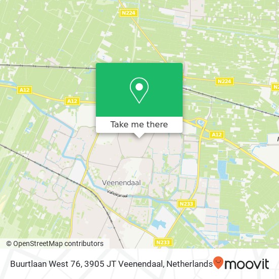 Buurtlaan West 76, 3905 JT Veenendaal map