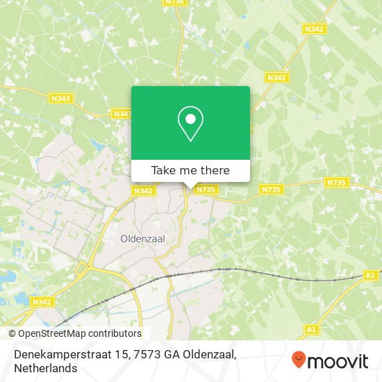 Denekamperstraat 15, 7573 GA Oldenzaal Karte