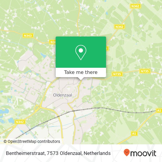 Bentheimerstraat, 7573 Oldenzaal map