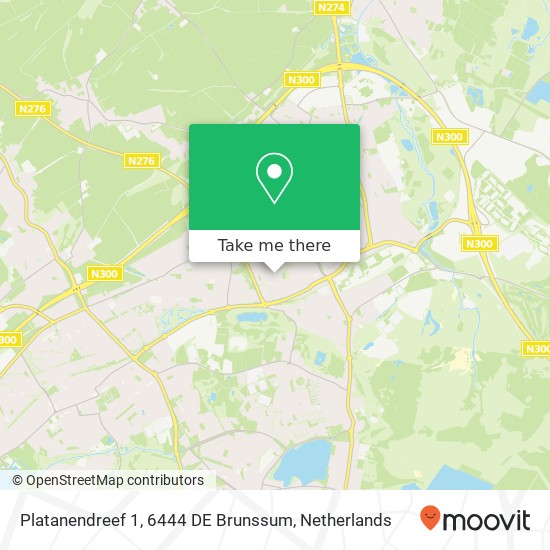 Platanendreef 1, 6444 DE Brunssum Karte