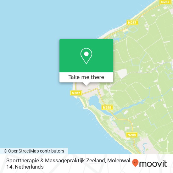 Sporttherapie & Massagepraktijk Zeeland, Molenwal 14 map