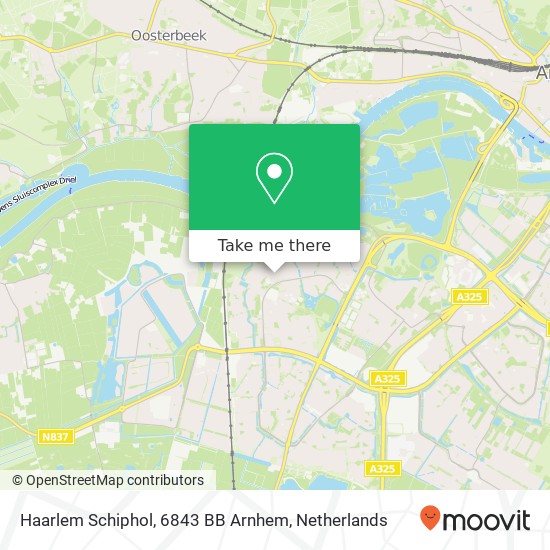 Haarlem Schiphol, 6843 BB Arnhem map