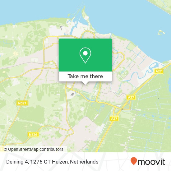 Deining 4, 1276 GT Huizen Karte