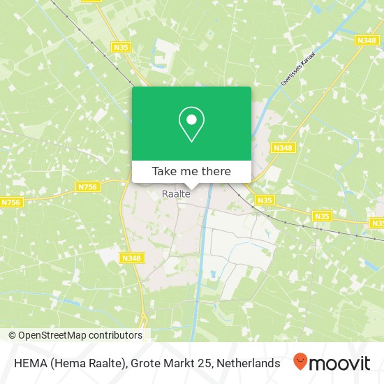 HEMA (Hema Raalte), Grote Markt 25 Karte