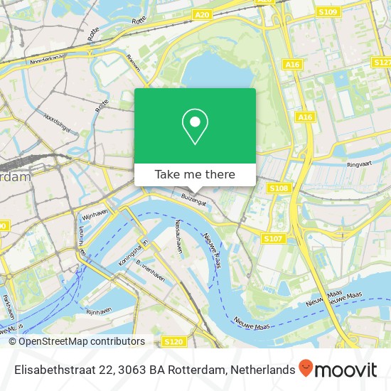 Elisabethstraat 22, 3063 BA Rotterdam map