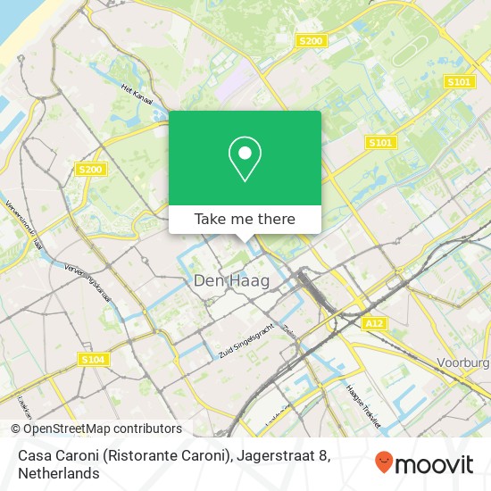 Casa Caroni (Ristorante Caroni), Jagerstraat 8 map