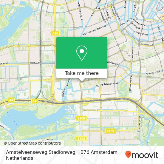 Amstelveenseweg Stadionweg, 1076 Amsterdam Karte