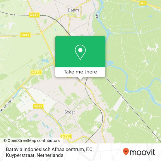 Batavia Indonesisch Afhaalcentrum, F.C. Kuyperstraat map