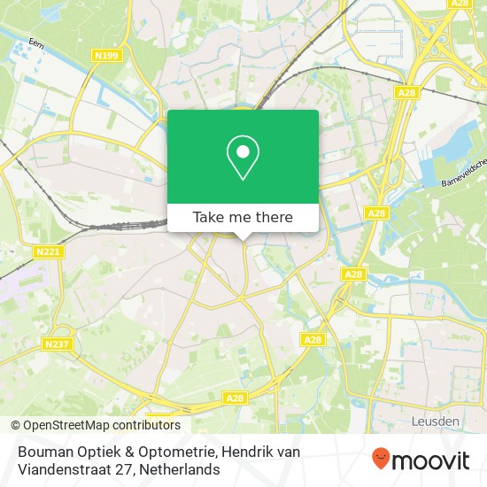 Bouman Optiek & Optometrie, Hendrik van Viandenstraat 27 map