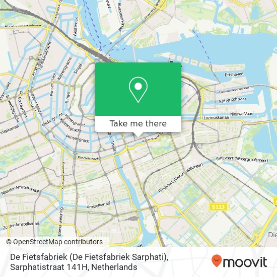 De Fietsfabriek (De Fietsfabriek Sarphati), Sarphatistraat 141H map