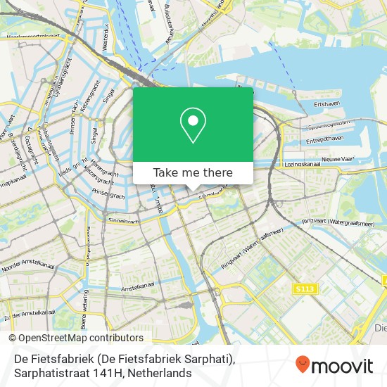 De Fietsfabriek (De Fietsfabriek Sarphati), Sarphatistraat 141H Karte