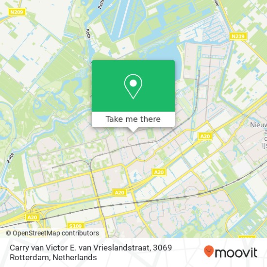 Carry van Victor E. van Vrieslandstraat, 3069 Rotterdam map