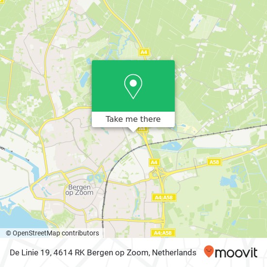 De Linie 19, 4614 RK Bergen op Zoom Karte