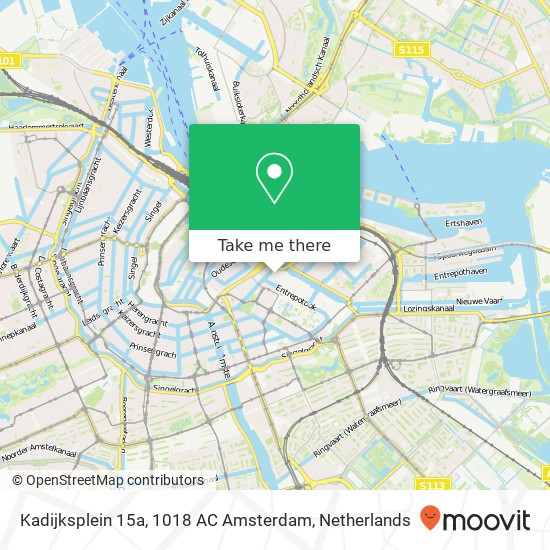 Kadijksplein 15a, 1018 AC Amsterdam map