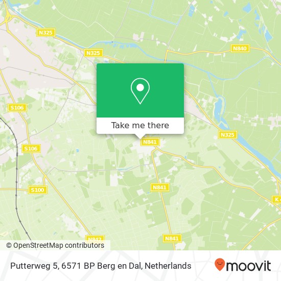 Putterweg 5, 6571 BP Berg en Dal Karte
