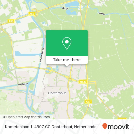 Kometenlaan 1, 4907 CC Oosterhout map