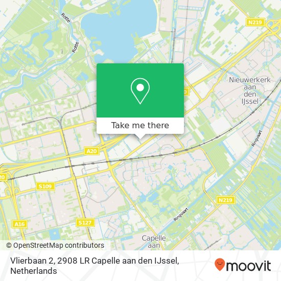 Vlierbaan 2, 2908 LR Capelle aan den IJssel map