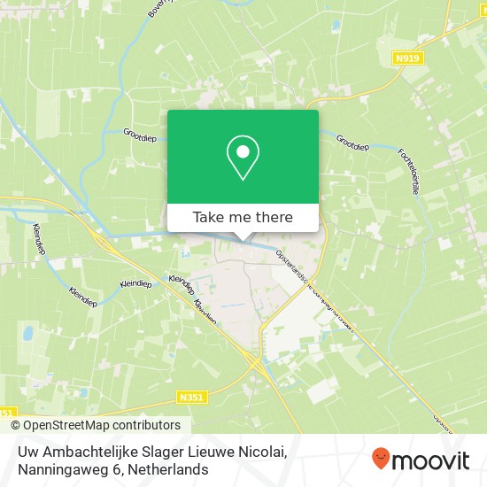 Uw Ambachtelijke Slager Lieuwe Nicolai, Nanningaweg 6 map