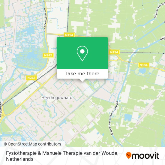 Fysiotherapie & Manuele Therapie van der Woude map