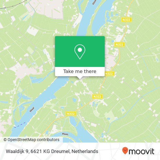 Waaldijk 9, 6621 KG Dreumel map