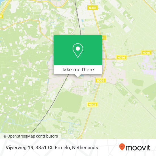 Vijverweg 19, 3851 CL Ermelo map