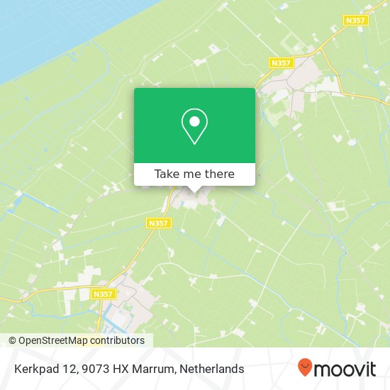 Kerkpad 12, 9073 HX Marrum map