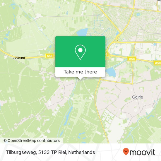 Tilburgseweg, 5133 TP Riel map