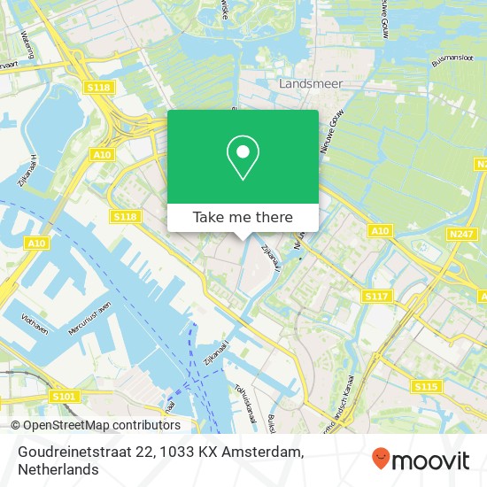 Goudreinetstraat 22, 1033 KX Amsterdam map