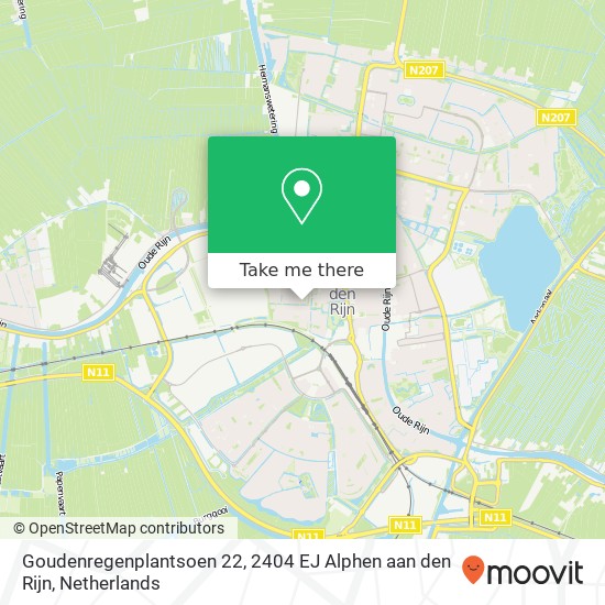 Goudenregenplantsoen 22, 2404 EJ Alphen aan den Rijn map