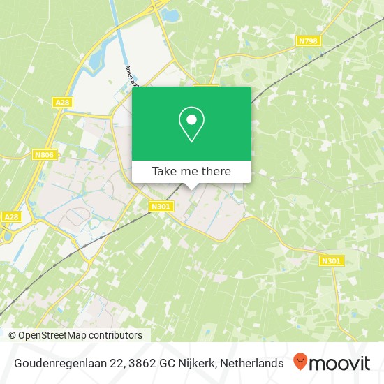 Goudenregenlaan 22, 3862 GC Nijkerk map