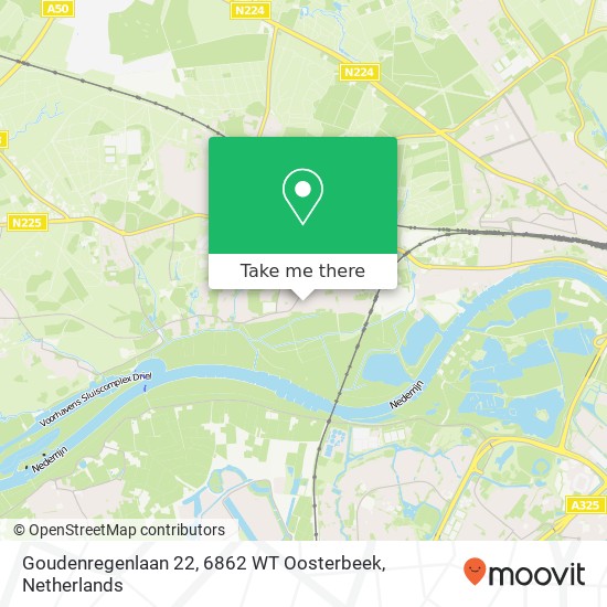 Goudenregenlaan 22, 6862 WT Oosterbeek Karte