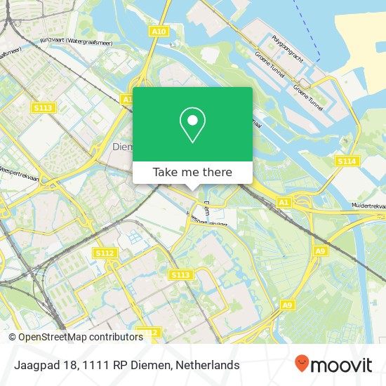 Jaagpad 18, 1111 RP Diemen map