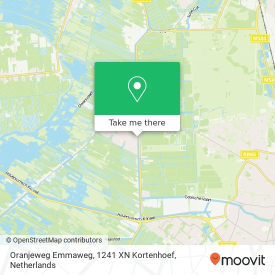 Oranjeweg Emmaweg, 1241 XN Kortenhoef map